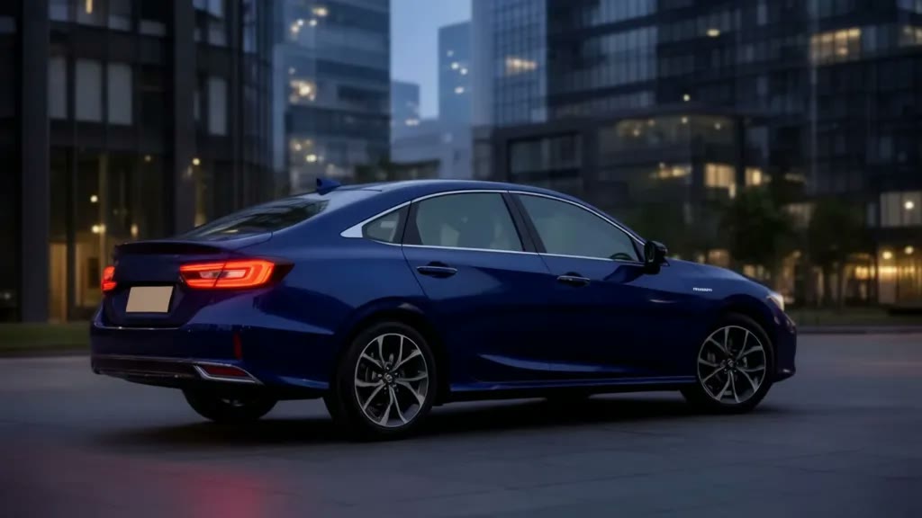 Honda Civic у делового квартала — привоз из Китая Тёмно-синий Honda Civic у делового квартала для привоза из Китая