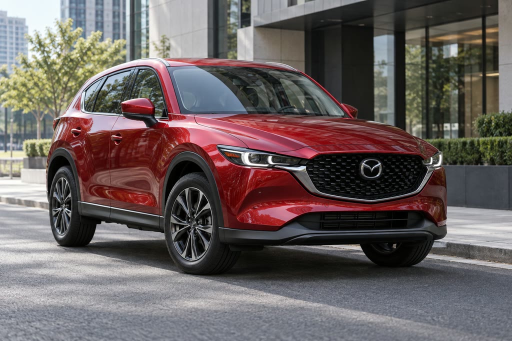Mazda CX-5 — внешний вид авто из Китая под заказ Красная Mazda CX-5, вид спереди — авто из Китая под заказ