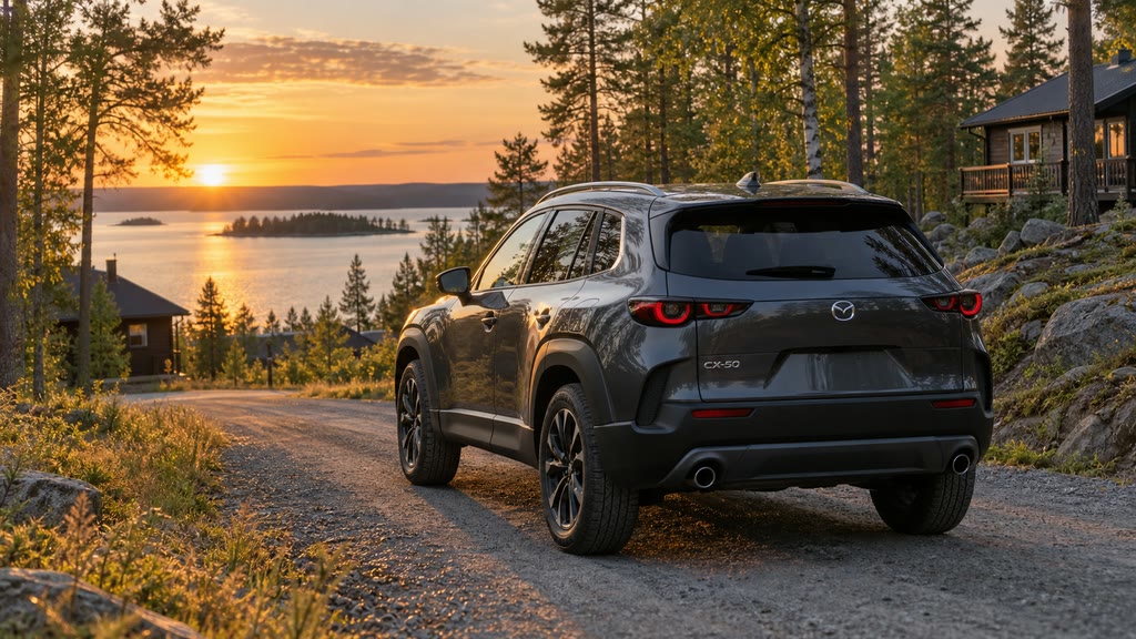 Mazda CX-50 на лесной дороге — авто из Китая под заказ Mazda CX-50 на лесной дороге — авто из Китая под заказ