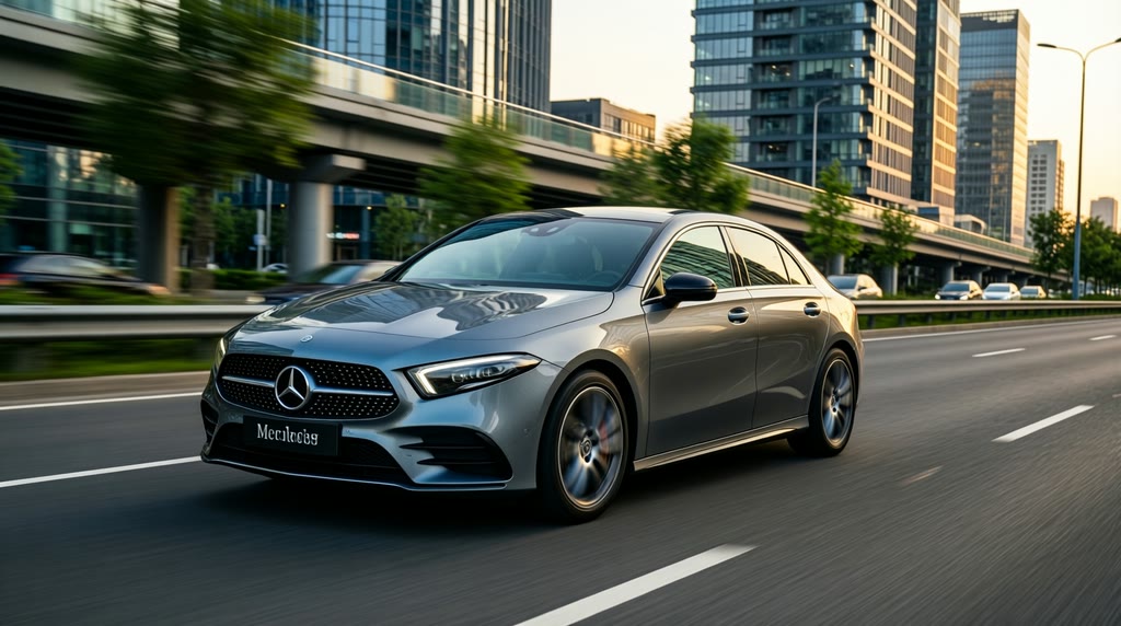 Mercedes-Benz A-Class L в движении после заказа