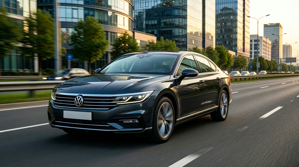 Volkswagen Magotan в движении после заказа