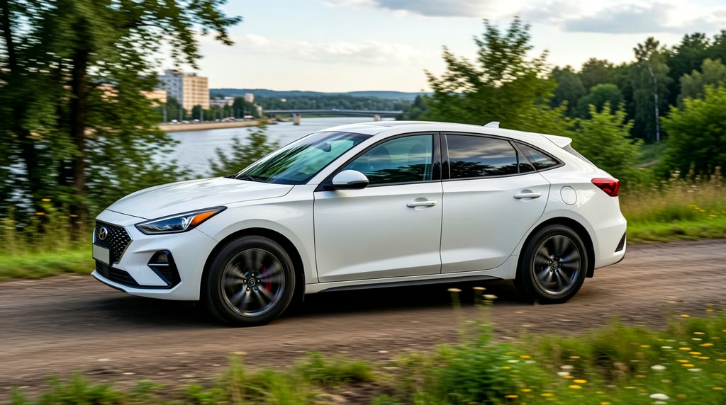 Hyundai Mufasa в движении после заказа
